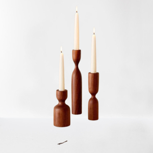 Portavelas de madera decorativo para sala de estar, candelabro de escritorio antiguo, candelabros de madera de primera calidad - Product Image 3