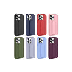 Coque en silicone rose Netzy Premium SAFA Qstand pour iPhone 14 Pro, protection antichoc souple, design doublé élégant, compatible Ins 11Pro - Product Image 3