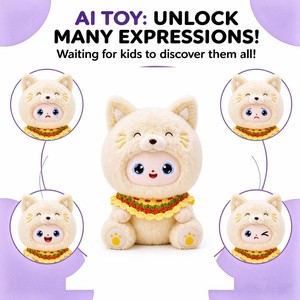 ตุ๊กตาแมวหุ่นยนต์ AI แบบโต้ตอบได้ รุ่น ZCM-01 สีครีม พร้อมเสียงพูดคุย ของเล่นสัตว์เลี้ยงอิเล็กทรอนิกส์ ของขวัญสำหรับเด็ก ขายส่ง - Product Image 6