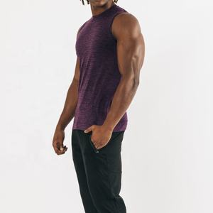 Camiseta sin mangas para hombre 2025 venta al por mayor personalizada verano cuello redondo transpirable hombres serigrafía 100% poliéster personalizado - Product Image 5