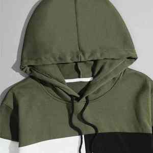 Abordable Meilleure Vente 2025 Survêtement à Capuche pour Hommes Nouveau Style Regular Fit Casual Winter Color Block Men Sweat Suit Sets - Product Image 2