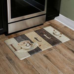 แผ่นรองครัวกันล้าขนาดใหญ่พิเศษ 20x36 นิ้ว ลายลาเต้ ทำจากโฟม PVC ซักล้างได้ กันลื่น ให้ความรู้สึกสบาย - Product Image 1