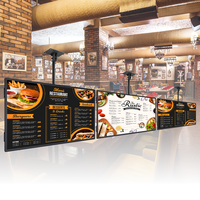 Panneaux de menu électroniques dynamiques promotionnels QSR muraux de 32 pouces pour l'intérieur, affichage publicitaire numérique pour restaurant