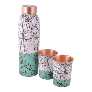 ขวดน้ำดื่มแบบพิมพ์ด้วยมือทำจากทองแดงทำมือขวดน้ำดื่มผลิตในอินเดียพร้อมคุณภาพส่งออก - Product Image 3