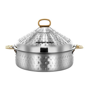 Casseroles en métal pour décorer la table Vaisselle en acier faite à la main Ustensiles de cuisine fantaisie Ustensiles de table Nouveau chauffe-plats en métal pour la vente en gros - Product Image 1