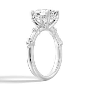 แหวนหมั้นเพชรโมอิสซาไนต์ทอง 14K รูปทรงวงรี สง่างามและหรูหรา - Product Image 6