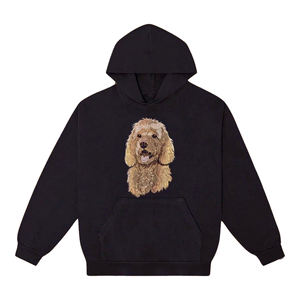 <b>Thermal</b> Hoodies Rhinestone Puff Print Pullover <b>Hoodie</b> Drop Shoulder 100% Cotton Acid Wash Embroidery Logo <b>Hoodie</b> for Men's - Product Image 4