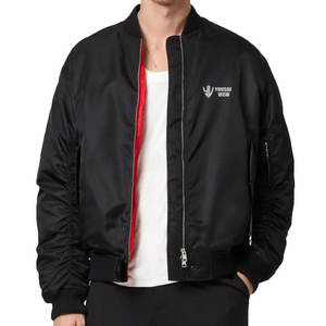 เสื้อแจ็กเก็ตบอมเบอร์สำหรับผู้ชายเสื้อแจ็กเก็ตนักบินโลโก้ด้านหน้า - Product Image 2