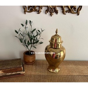 Recipiente para Almacenamiento de Alimentos con Diseño de Hojas en Metal de Calidad Superior, Adhesivo Esmaltado, Aspecto Atractivo, Tarro de Jengibre con Tapa - Product Image 4