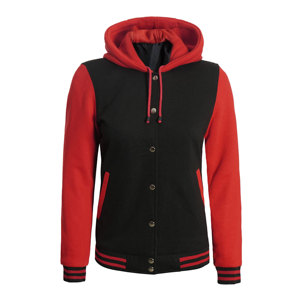 Customized Design Hooded Letterman <b>Jacket</b> <b>Women</b> Highschool Baseball <b>Bomber</b> <b>Lightweight</b> Winter Breathable Dyed Windproof - Product Image 5