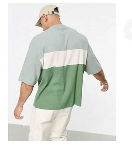 เสื้อยืดคอกลมคอตตอน100% สำหรับผู้ชายปกหนาทรงหลวมพิมพ์ลายตามสั่ง - Product Image 5