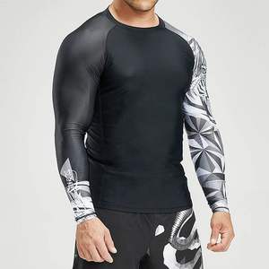 Custom Men's Long Sleeve <b>MMA</b> <b>Rash</b> <b>Guard</b> Sublimated Compression Shirt BJJ Muay Thai Kickboxing No-Gi Fightwear Breathable - Product Image 6
