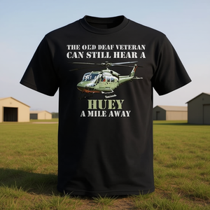 Maglietta Old Deaf Veteran - Può Ancora Sentire un Huey, Maglietta Promozionale Gratuita - Product Image 3