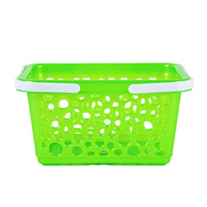<b>Large</b> Capacity PP Plastic Shopping <b>Basket</b> with Handle Durable Multi-Purpose <b>Storage</b> Solution for Home Garden Supermarket Use - Product Image 4