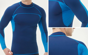 Rashguard pour homme personnalisable en polyester/nylon écologique, à séchage rapide et confortable, pour le fitness, avec manches longues - Product Image 6