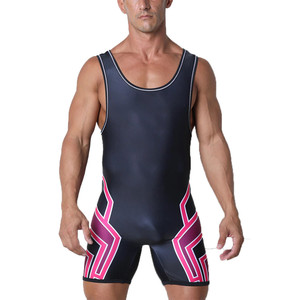 Traje de levantamiento de pesas sublimado de alta calidad, camiseta de lucha libre a la moda, Material personalizado 2024 transpirable - Product Image 6