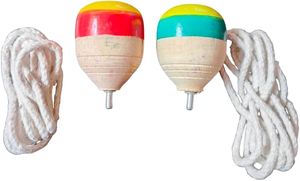 Juguetes clásicos para jardín de infantes Peonzas para niños Logotipo personalizado Peonza de madera hecha a mano Artesanía DE LA India Precio bajo - Product Image 3