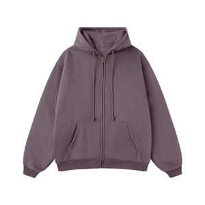 Vente en gros 2025 Nouvel arrivage Oem Designer Personnalisé Coton Zip up Streetwear Sweat à capuche lourd Surdimensionné Hommes Sweat Unisexe - Product Image 5