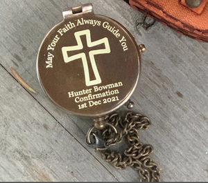 Brújula personalizada, brújula de reloj de sol, regalo de aniversario, regalos de marido, regalo de parejas, regalos de Navidad - Product Image 2