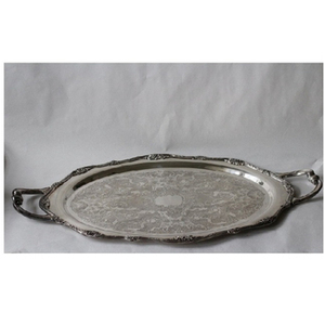 Design fantastique personnalisé grande taille fait à la main en aluminium plateau de nourriture élégant argenterie plateau de service articles de luxe de table en métal - Product Image 5