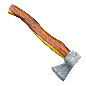 ขวานเหล็กดามัสกัสแบบกำหนดเอง เครื่องมือกลางแจ้งแบบดั้งเดิมสำหรับการตั้งแคมป์ เดินป่า และงานไม้ ขวานเหล็กดามัสกัสที่ทำด้วยมืออย่างประณีต - Product Image 3