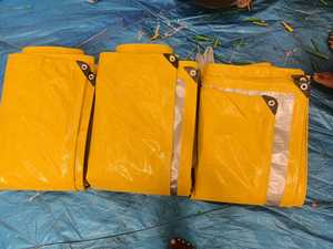 Style simple imperméable argenté de jaune de bâche forte superbe du PE 250gsm avec UV stabilisé UV stabilisé - Product Image 3