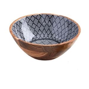 Mesa de cena de buena calidad, servidor de alimentos, cuenco de madera, frutero redondeado, artículo de catering de uso diario, cuenco hondo de madera Natural - Product Image 5