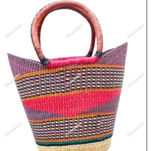 Premium Underarm Bag Fashionable Woven Straw Water Hyacinth Seagrass Wicker <b>Basket</b> Storage with Handle Handicrafts Bag for Women - Product Image 1
