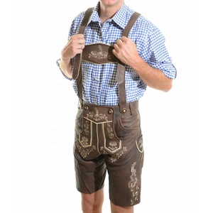 Pantalones Cortos de Cuero Personalizados para Hombre, Pantalones Cortos de Cuero Auténtico para Oktoberfest, Pantalones Cortos de Cuero Bordados Bávaros, Proveedor al por Mayor, OEM, ODM - Product Image 4