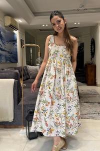 Handmade Indian Cotton Women's Summer Beach <b>Dress</b> Stylish Asymmetrical Natural Waist for Casual Wear Bride Gifts Long Party - Product Image 4