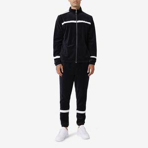 Veste de course sur piste pour hommes Veste de sport à fermeture éclair intégrale de couleur noire élégante pour une performance active - Product Image 4