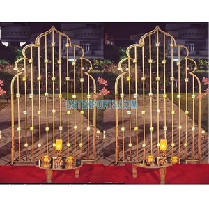 <b>Wedding</b> Gold Metal Candle Wall <b>Backdrop</b> <b>Stand</b> Buy <b>Wedding</b> <b>Backdrop</b> Candle Walls Online Wholesale Metal Candle Holders <b>Backdrop</b> - Product Image 1