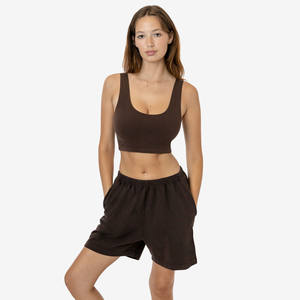 Nouveau Logo d'impression personnalisé pour femmes à la mode 100% coton éponge française qualité de luxe personnalisé Gym Sweat Cargo Shorts - Product Image 1