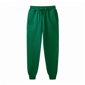 Pantalones de hombre informales de algodón 100% para hombre, pantalones de lavado de cintura media planos lisos tejidos de rizo francés sostenibles - Product Image 2