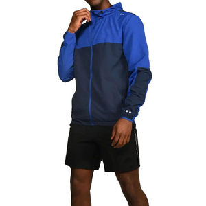 Veste coupe-vent décontractée pour hommes Vêtements à capuche légers et imperméables avec fermeture éclair Logo personnalisé 2024 Nouvelles vestes grande taille pour hommes - Product Image 2