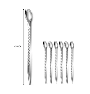 Lujosa coctelera de viaje de acero inoxidable, cuchara de bar, agitador de cóctel de lujo, juego de herramientas para fiestas de clubes - Product Image 3