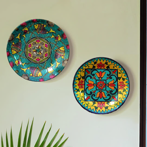 Mandala Art travail métal plaque murale autocollant émail fleur noir plat service Table haut noël accessoires tentures murales - Product Image 2