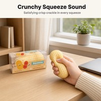Jouet anti-stress en forme d'arachide, jouet sensoriel à presser, jouet à remontée lente pour la relaxation au bureau
