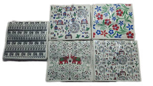 Pochette en toile de coton vintage bohème à grande capacité, imprimée sur mesure, géométrique, écologique, sac messager quotidien - Product Image 2