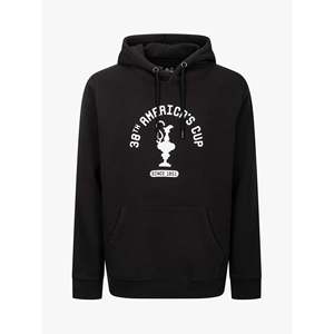 America's Cup 38 SINCE1851 Felpa 100% Cotone French Terry Nera con Stampa Serigrafica - Product Image 1