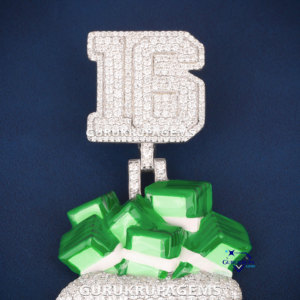 Pendentif personnalisé en diamant Moissanite VVS Collier hip-hop glacé en argent sterling 925 pour hommes et femmes - Product Image 2