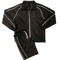 Ensemble de survêtement deux pièces pour homme en nylon et polyester coupe-vent, idéal pour l'été, avec veste de jogging et pantalon, personnalisable