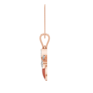 Customizable 925 Sterling <b>Silver</b> Pendant for Kids Orange Moissanite Stone Diamond Leaf Rhodium Made India OEM/ODM <b>Fine</b> Jewelry - Product Image 4