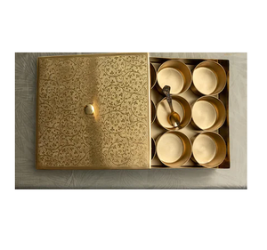 กล่องเครื่องเทศทองเหลือง7ช่องพร้อมฝาปิดแกะสลักดอกไม้ - Product Image 6