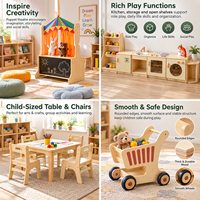 Ensemble de meubles pour garderie, tables et chaises en bois et en plastique Montessori pour l'école maternelle, la maternelle, la crèche, la salle de classe, les enfants, jeux libres