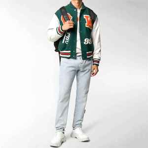 High Quality Custom Made Men's <b>Long</b> Sleeve Canvas Varsity <b>Jackets</b> with Stand Collar Breathable & Windproof for <b>Winter</b> Season - Product Image 4