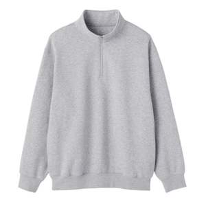 Custom 100% Cotton Solid <b>Fleece</b> Oversized Half/<b>Quarter</b> <b>Zip</b> <b>Men's</b> Hoodie Streetwear With Custom Logo 1/4 Zipper Sweatshirt - Product Image 1