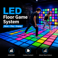 Sistema de Juego Arcade Multijugador con Baldosas LED Interactivas para Piso, Tipo Grid, de Uso Comercial
