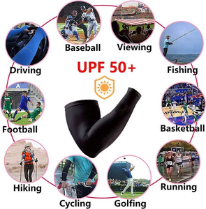 Bracelet de bras de sport d'extérieur avec logo personnalisé, cyclisme, basketball, protection UV, course à pied, manchon de compression élastique - Product Image 5