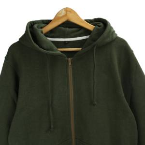 Sweat à capuche zippé surdimensionné pour hommes Offre Spéciale 100% sweat-shirt pour hommes en coton biologique avec poches Sweats à capuche surdimensionnés en coton biologique à fermeture éclair - Product Image 6